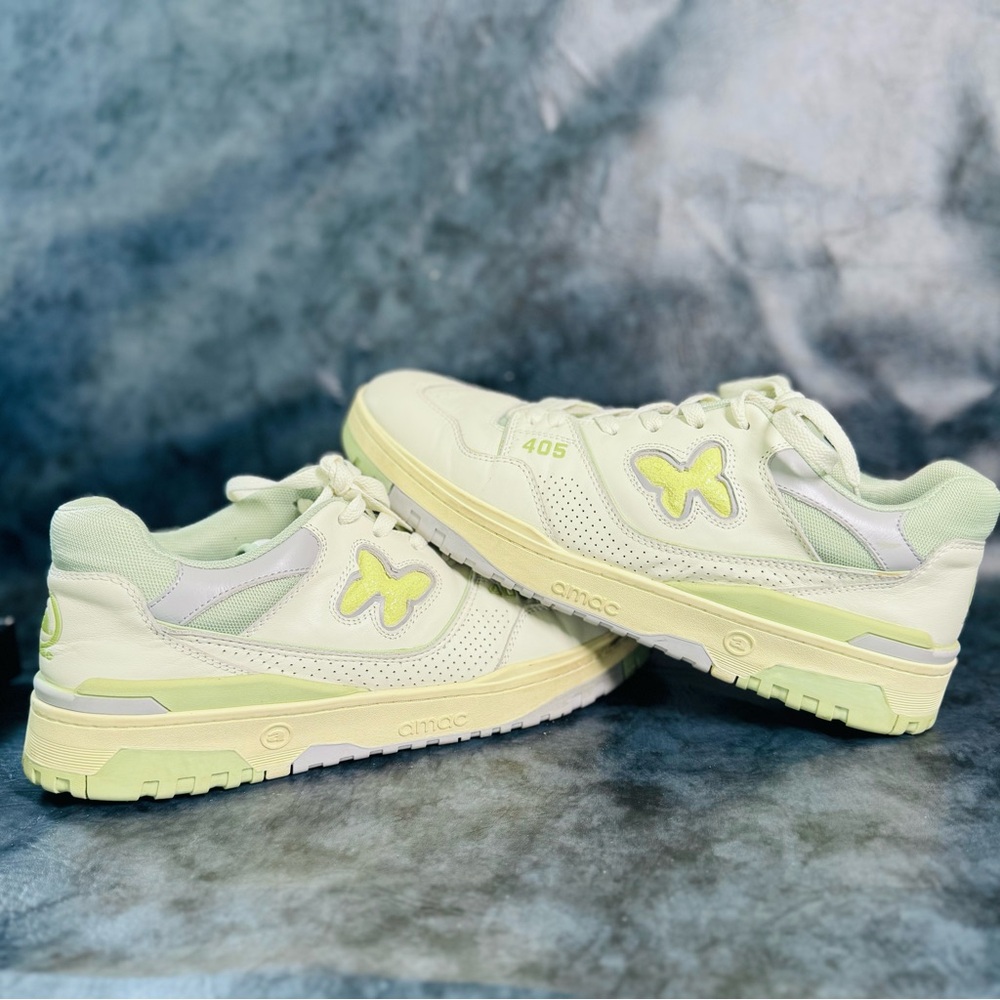 Amac Customs 405 NB 550 Low tops - Size 12 Sage Colorway